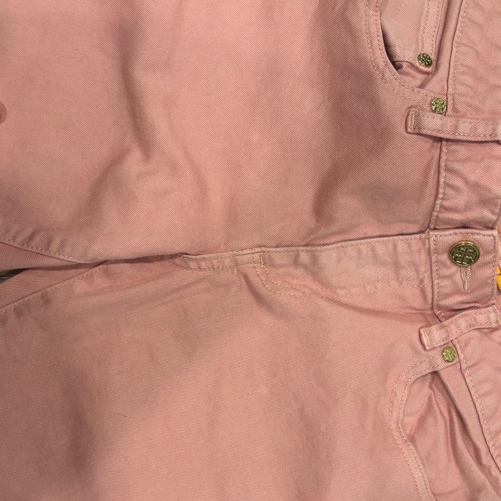 Tory Burch Alexa Cropped Skinny Pants – Pink Coral, Size 29 - Picture 6 of 6